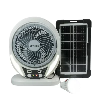 Ventilador portátil con cargador solar GD 8027