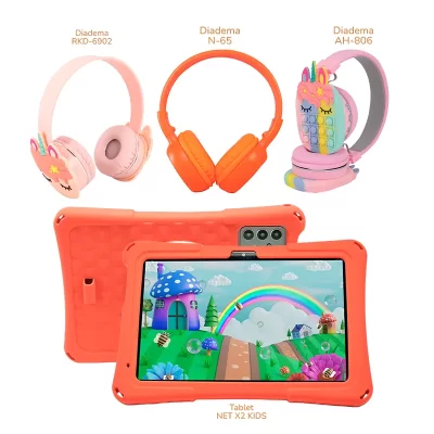 Combo Tablet Net X2 Kids Con Diadema